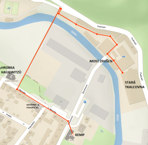 Mapa kemp - tkalcovna
